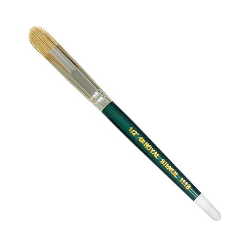 Royal Langnickel White Bristle Stencil Brush - Domed 1/2"